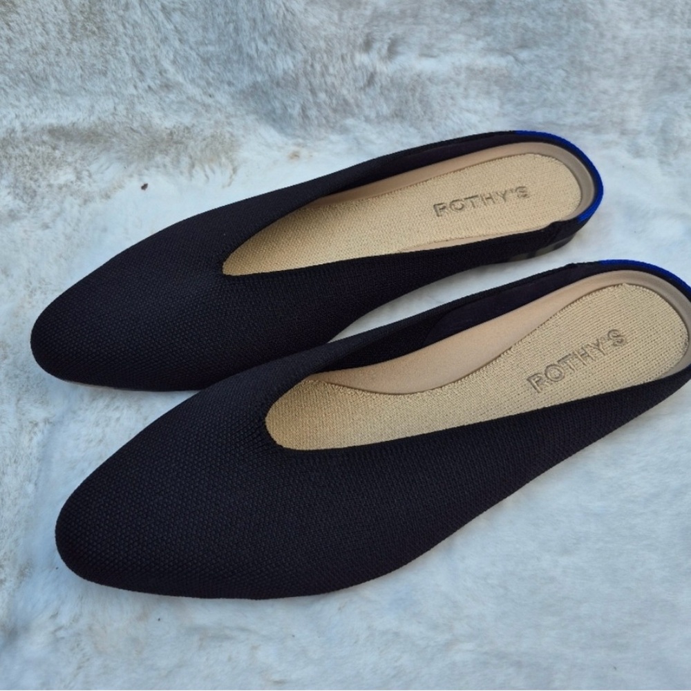 Rothy’s Women's Black Flat mules size 9